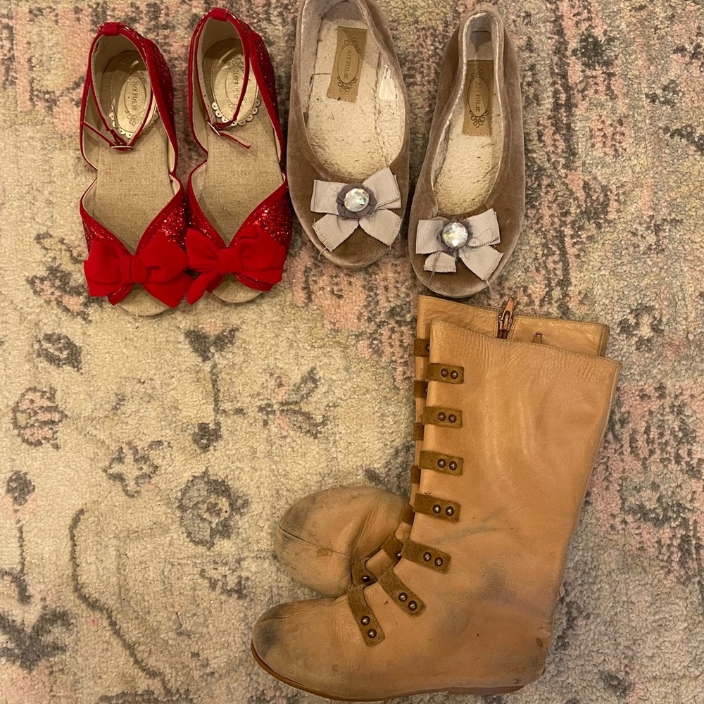 3 pair of Joyfolie Girls shoes size 2